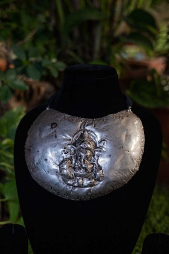 Brass Silver Necklace-GN044