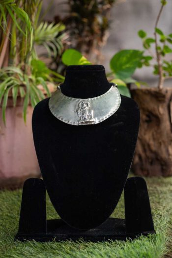 Brass Silver Necklace-GN047