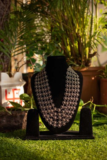 Silver layered Necklace-GN021
